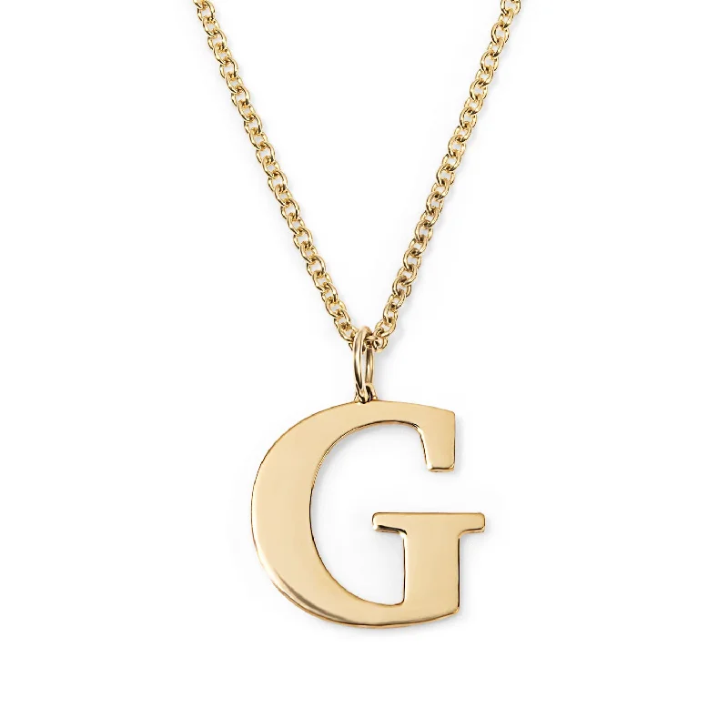 Large Gold Initial Pendant