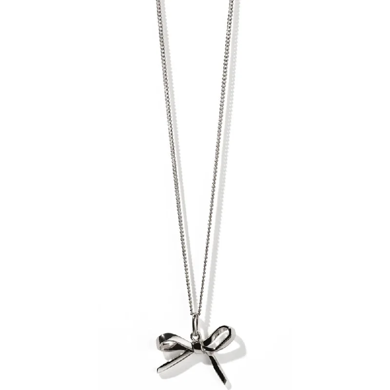 Meadowlark Bow Charm Necklace - Sterling Silver