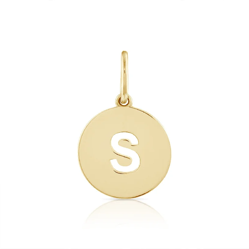 Round Initial Cutout Charm