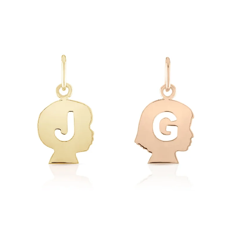 Silhouette Initial Cutout Charm