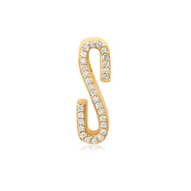 Slider-On Pave Diamond Chunky Initial