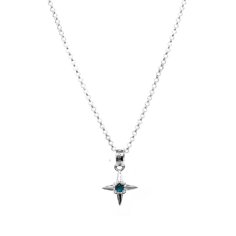 Stolen Girlfriends Club Ninja Star Fine Necklace - Sterling Silver & London Topaz