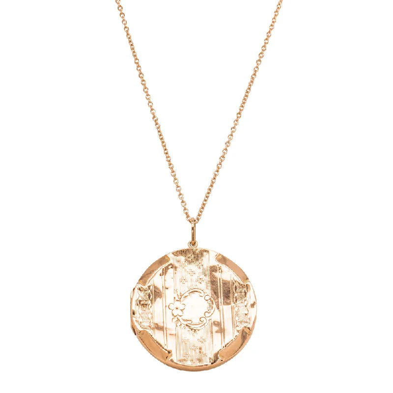 Vintage 9ct Rose Gold Round Locket