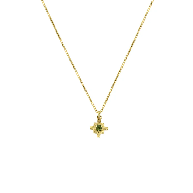 Zoe & Morgan Inka Necklace - Gold Plated & Chrome Diopside