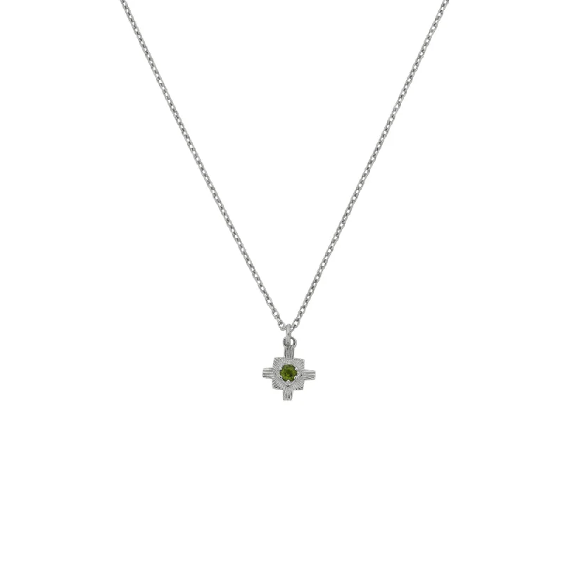 Zoe & Morgan Inka Necklace - Sterling Silver & Chrome Diopside