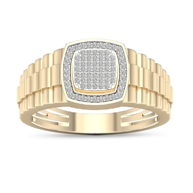 De Couer IGI Certified 1/4ct TDW Diamond Men's Ring